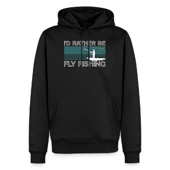 Fliegenfischen Angeln Fliegen Angeln - Männer Premium Bio Hoodie - Schwarz - Vorne - Nico (187cm)