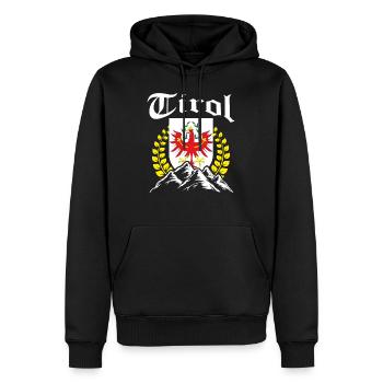 Wandern Tirol Südtirol Geschenk - Männer Premium Bio Hoodie - Schwarz - Vorne - Nico (187cm)