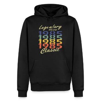 Legendär seit 1985 Jahr 1985 Geburtstag Geschenk - Männer Premium Bio Hoodie - Schwarz - Vorne - Nico (187cm)