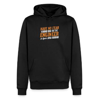 Ingenieur - Männer Premium Bio Hoodie - Schwarz - Vorne - Nico (187cm)