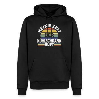 Keine Zeit der Kühlschrank ruft Essen Geschenk - Männer Premium Bio Hoodie - Schwarz - Vorne - Nico (187cm)