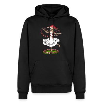 Hippie Zauberpilz - Männer Premium Bio Hoodie - Schwarz - Vorne - Nico (187cm)