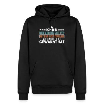 Boardgame Würfel Nerd Geek Brettspiel Geschenk - Männer Premium Bio Hoodie - Schwarz - Vorne - Nico (187cm)