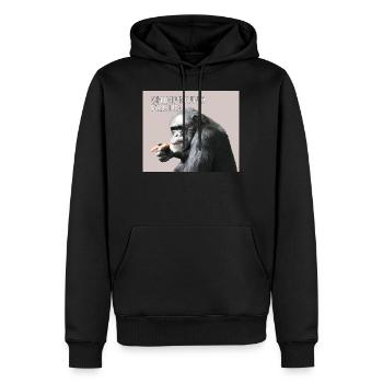 Chimpmund Freud - Men’s Premium Organic Hoodie - black - Front - Nico (187cm)