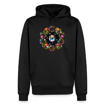 DNA-Zauberpilze - Männer Premium Bio Hoodie - Schwarz - Vorne - Nico (187cm)