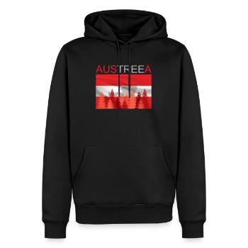 Austreea Austria Austrian saying Austria - Men’s Premium Organic Hoodie - black - Front - Nico (187cm)
