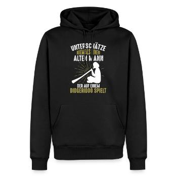 Lustiges Didgeridoo Männer Sprüche Geschenk - Männer Premium Bio Hoodie - Schwarz - Vorne - Nico (187cm)