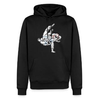 Astronaute de Jiu Jitsu - Sweat à capuche Premium bio Homme - noir - Devant - Nico (187cm)