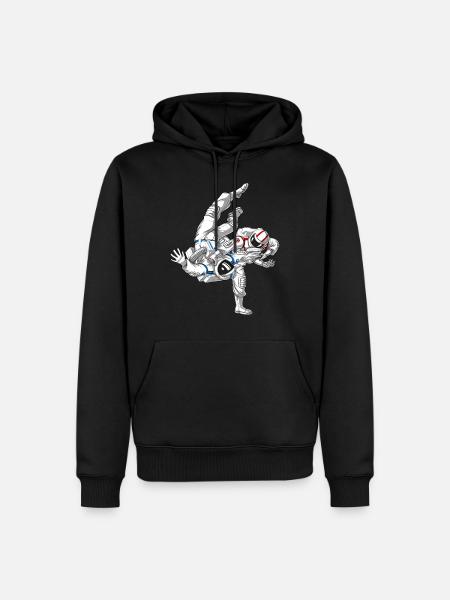 Jiu Jitsu Astronaut - Men’s Premium Organic Hoodie - black