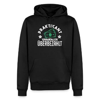 Praktika Ausbildung Praktikum Lehrling Geschenk - Männer Premium Bio Hoodie - Schwarz - Vorne - Nico (187cm)