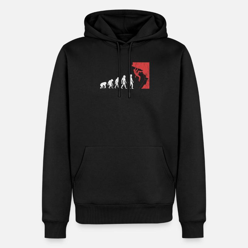 Alpinisme Evolution Grimpeurs Alpinisme - Sweat à capuche Premium bio Homme - noir