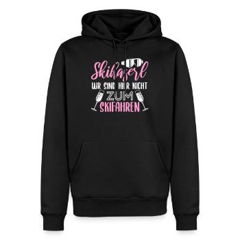 Hüttengaudi Apres Ski Skihase Skihaserl Geschenk - Männer Premium Bio Hoodie - Schwarz - Vorne - Nico (187cm)