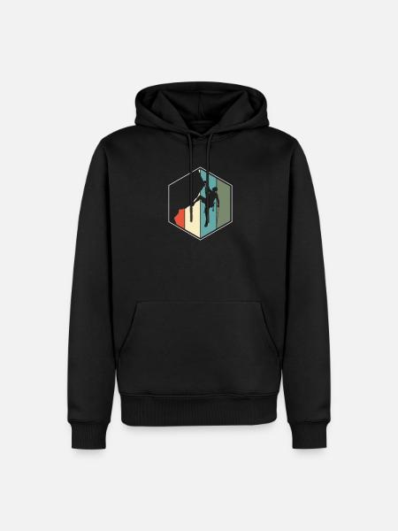 Montée - Sweat à capuche Premium bio Homme - noir