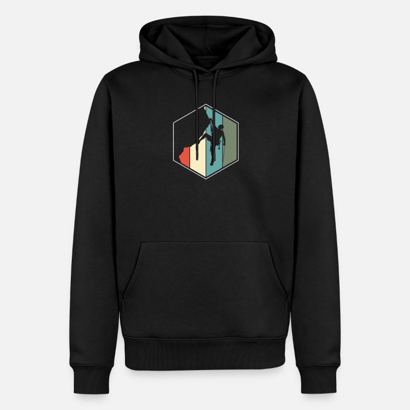 Montée - Sweat à capuche Premium bio Homme - noir