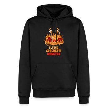 Flying Spaghetti Monster - Männer Premium Bio Hoodie - Schwarz - Vorne - Nico (187cm)