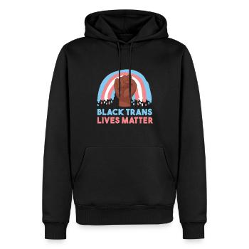 Black Trans Lives Matter, Black History Month - Männer Premium Bio Hoodie - Schwarz - Vorne - Nico (187cm)