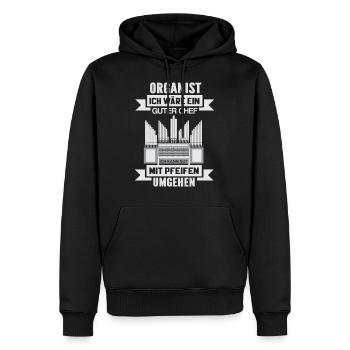 ORGANIST Orgelspieler Kirchenmusiker Orgeler - Männer Premium Bio Hoodie - Schwarz - Vorne - Nico (187cm)