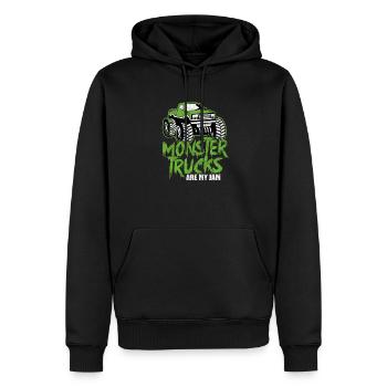 Monstertruck Auto Truck Monster Motorsport - Männer Premium Bio Hoodie - Schwarz - Vorne - Nico (187cm)