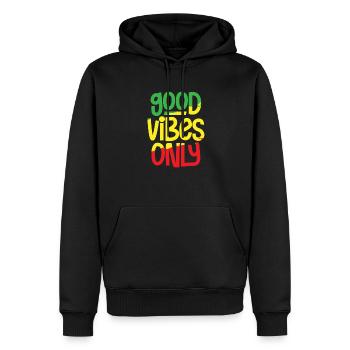 reggae - Sweat à capuche Premium bio Homme - noir - Devant - Nico (187cm)