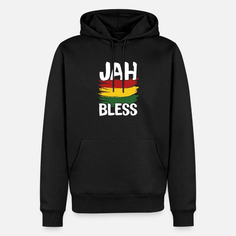 Rasta - Männer Premium Bio Hoodie - Schwarz