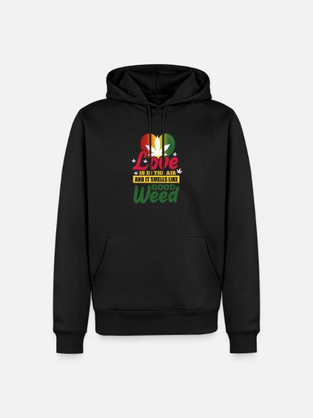Rasta Weed - Sweat à capuche Premium bio Homme - noir