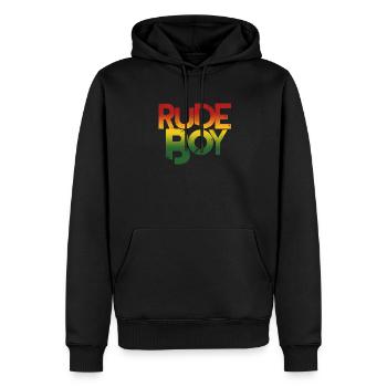 Rasta - Sweat à capuche Premium bio Homme - noir - Devant - Nico (187cm)