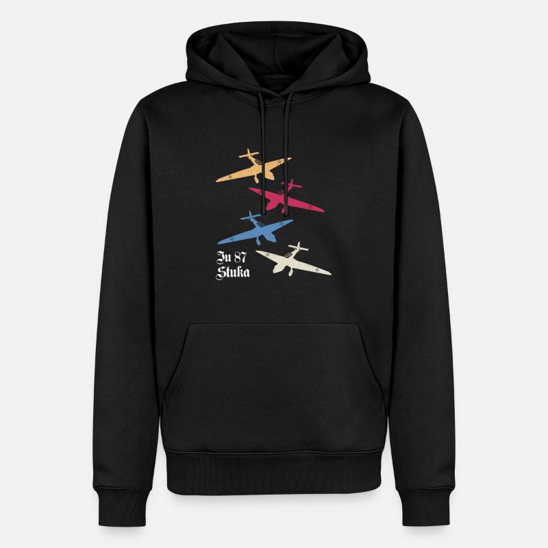 JU-87 STUKA deutsche Luftwaffe Pilot - Männer Premium Bio Hoodie - Schwarz