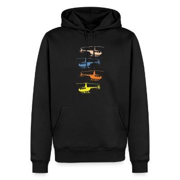 R44 helicopter helicopter flight instructor student pilots - Men’s Premium Organic Hoodie - black - Front - Nico (187cm)