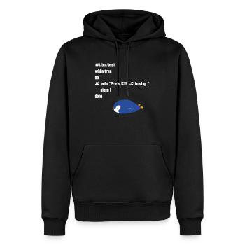 Funny Linux programmer computer scientist gift - Men’s Premium Organic Hoodie - black - Front - Nico (187cm)
