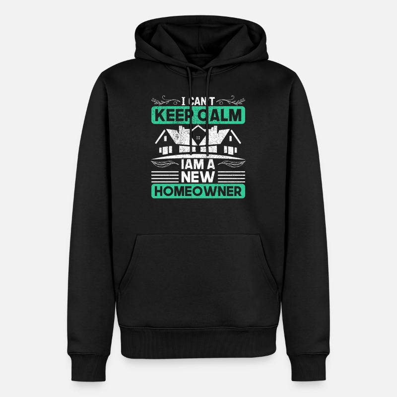 Häuslebauer Bauherren Bauherr Geschenk - Männer Premium Bio Hoodie - Schwarz