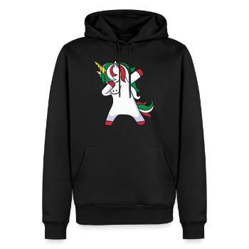 Dabbing Unicorns Gift Idée cadeau licornes - Sweat à capuche Premium bio Homme - noir - Devant - Nico (187cm)