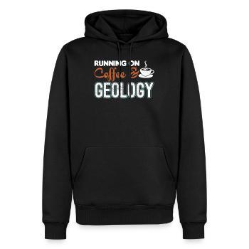 Cadeau de géologie géologue géomètre - Sweat à capuche Premium bio Homme - noir - Devant - Nico (187cm)