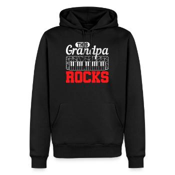 Musikinstrument Keyboards Klavier Geschenk - Männer Premium Bio Hoodie - Schwarz - Vorne - Nico (187cm)