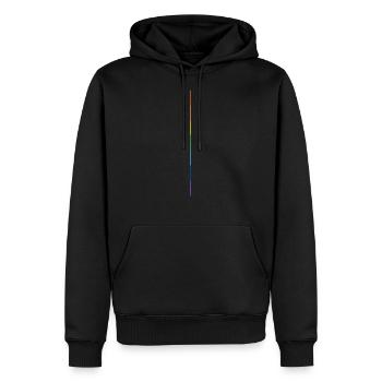 LGBT Regenbogen dezent Gay - Männer Premium Bio Hoodie - Schwarz - Vorne - Nico (187cm)