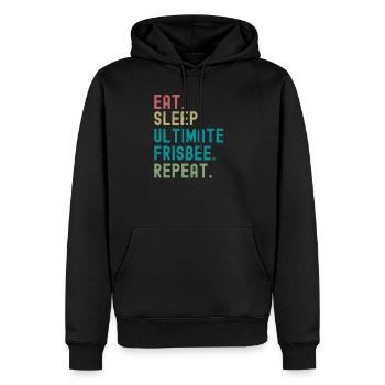 Cadeau ultime de frisbee - Sweat à capuche Premium bio Homme - noir - Devant - Nico (187cm)