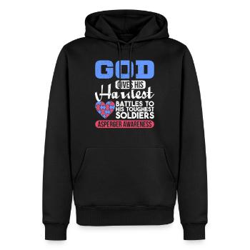 Cadeau d'autisme d'Asperger autiste - Sweat à capuche Premium bio Homme - noir - Devant - Nico (187cm)