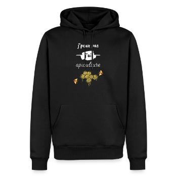J'peux pas j'ai apiculture ! cadeau apiculture - Sweat à capuche Premium bio Homme - noir - Devant - Nico (187cm)