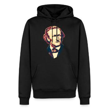 Richard Wagner - Männer Premium Bio Hoodie - Schwarz - Vorne - Nico (187cm)