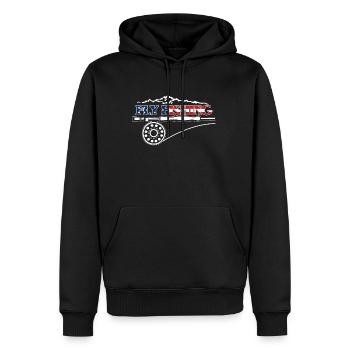 Fliegen Fischen Fly Fishing in Amerika für - Männer Premium Bio Hoodie - Schwarz - Vorne - Nico (187cm)