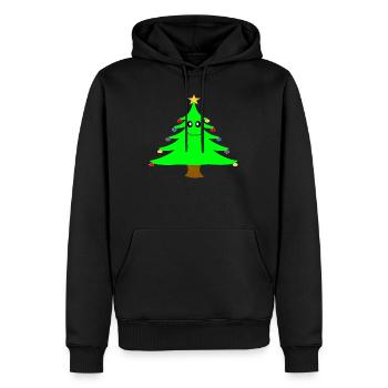 Weihnachten Weihnachtsbaum Geschenkidee - Männer Premium Bio Hoodie - Schwarz - Vorne - Nico (187cm)