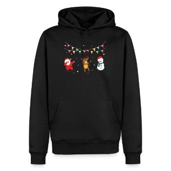 dabbing dab père noel bonhome neige costume enfant - Sweat à capuche Premium bio Homme - noir - Devant - Nico (187cm)