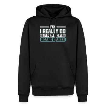 Cadeau de jeu de société Gamer RPG - Sweat à capuche Premium bio Homme - noir - Devant - Nico (187cm)