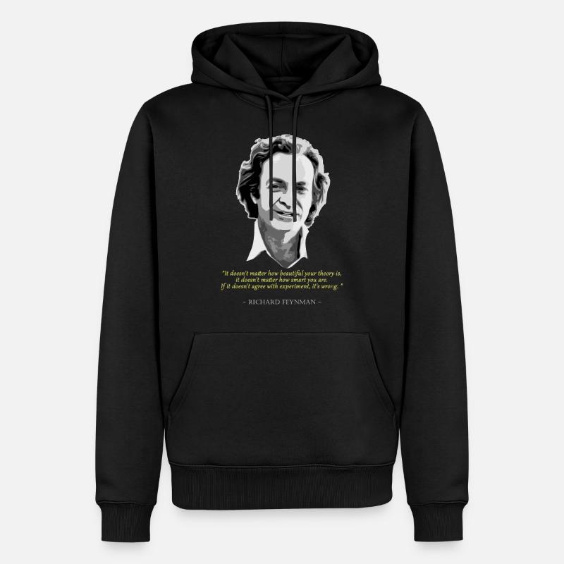 Richard Feynman Citation - Sweat à capuche Premium bio Homme - noir
