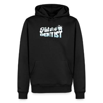 Cadeau de dentiste de dentisterie des dents - Sweat à capuche Premium bio Homme - noir - Devant - Nico (187cm)
