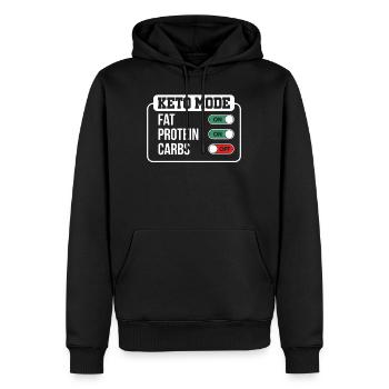 Cadeau Keto à l'avocat diététique - Sweat à capuche Premium bio Homme - noir - Devant - Nico (187cm)