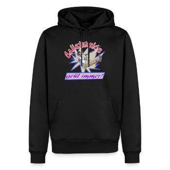 Calisthenics geht immer - Männer Premium Bio Hoodie - Schwarz - Vorne - Nico (187cm)