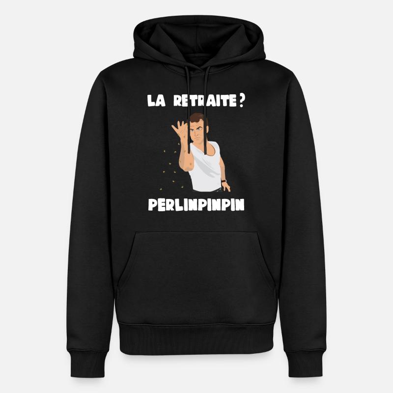Réformes macron LREM retraités pauvreté misère rue - Sweat à capuche Premium bio Homme - noir