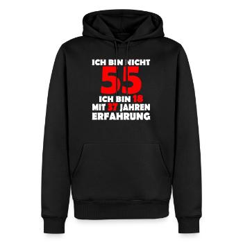 Ich bin nicht 55 Jahre 55 Geburtstag Geschenk - Männer Premium Bio Hoodie - Schwarz - Vorne - Nico (187cm)