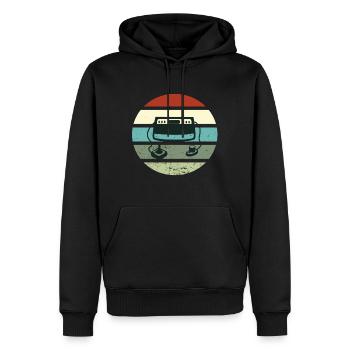 Retro Style - Männer Premium Bio Hoodie - Schwarz - Vorne - Nico (187cm)