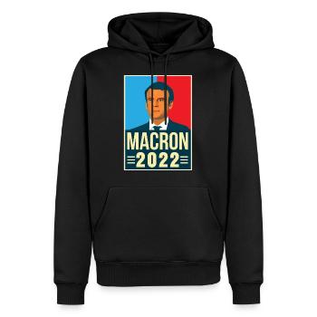 Emmanuel Macron Präsident der Republik 2022 - Männer Premium Bio Hoodie - Schwarz - Vorne - Nico (187cm)